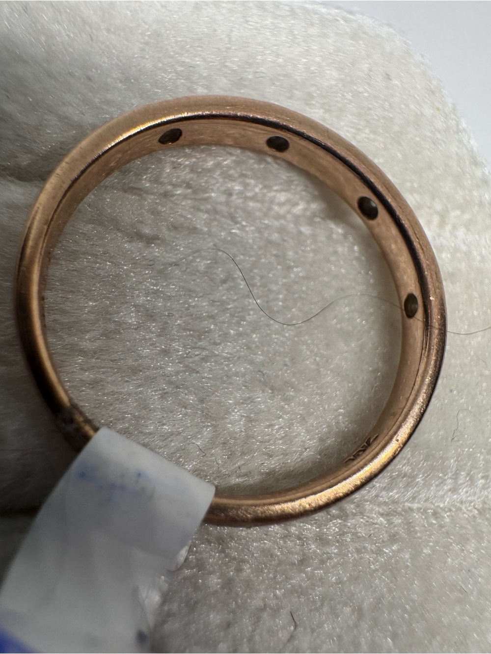 Vintage 10K 417 Solid Rose Gold Diamond Ring | Natural Diamond | Size 6 - Picture 9 of 15